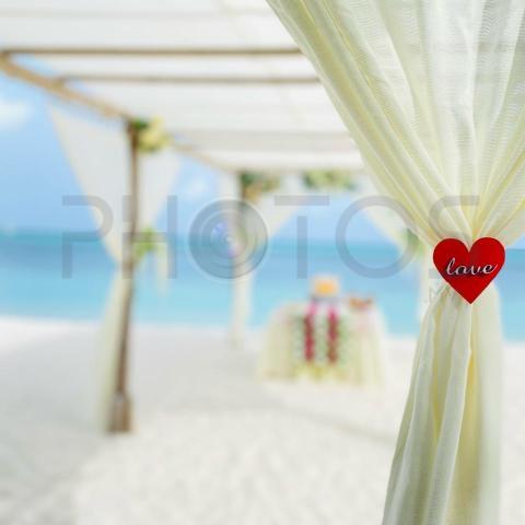Maldives resort wedding set up